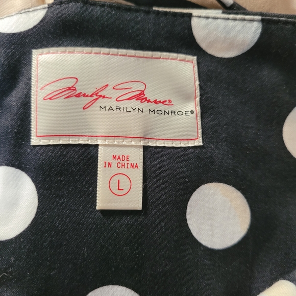 Marilyn Monroe Black and White Polka Dot Mini Dress - Picture 2 of 2